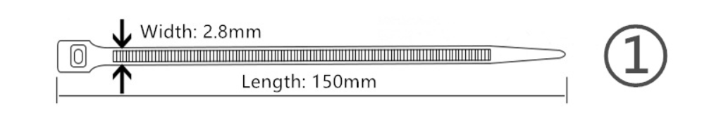 Brida de nailon 150mm