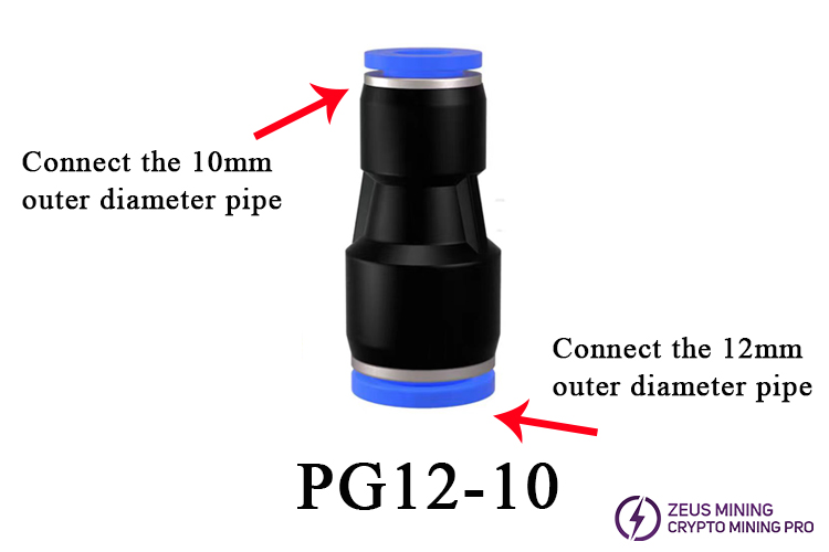 Conector de tubo de refrigeración por agua PG12-10