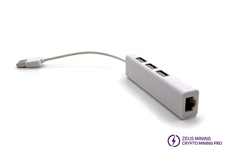 Concentrador Ethernet USB 3.0 4 en 1 con adaptador USB