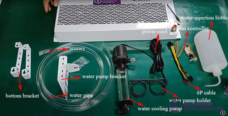 Lista de piezas del radiador de refrigeración por agua Lian Li 4.5KW
