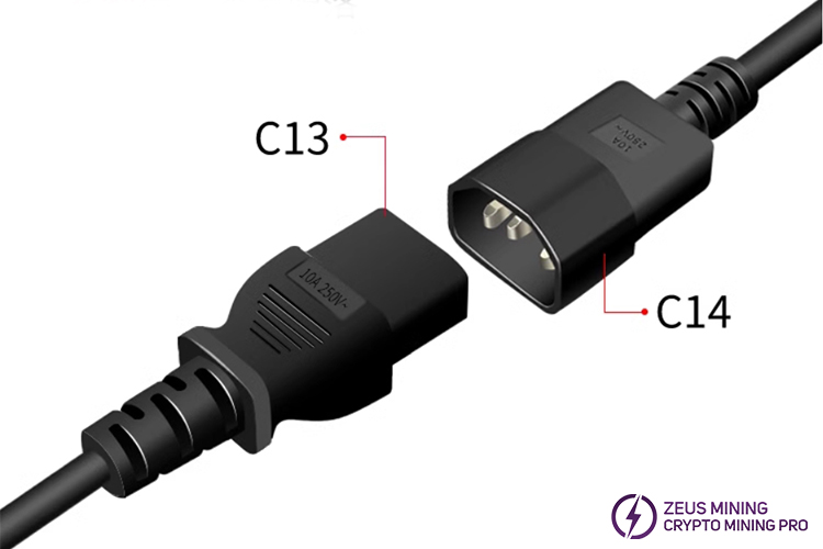 Cable de alimentación C14 a C13 para Antminer