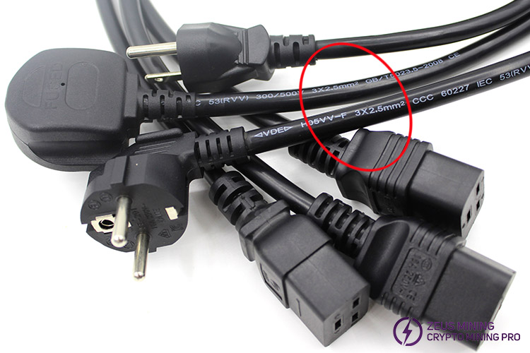 cable de alimentación whatsminer 16a