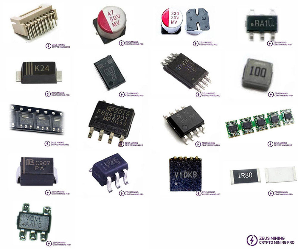 Lista de materiales del tablero hash Antminner con minero S21 T21