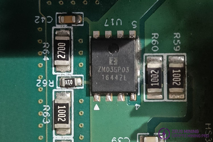 MOSFET ZM035P03 para reparación de placas hash Iceriver