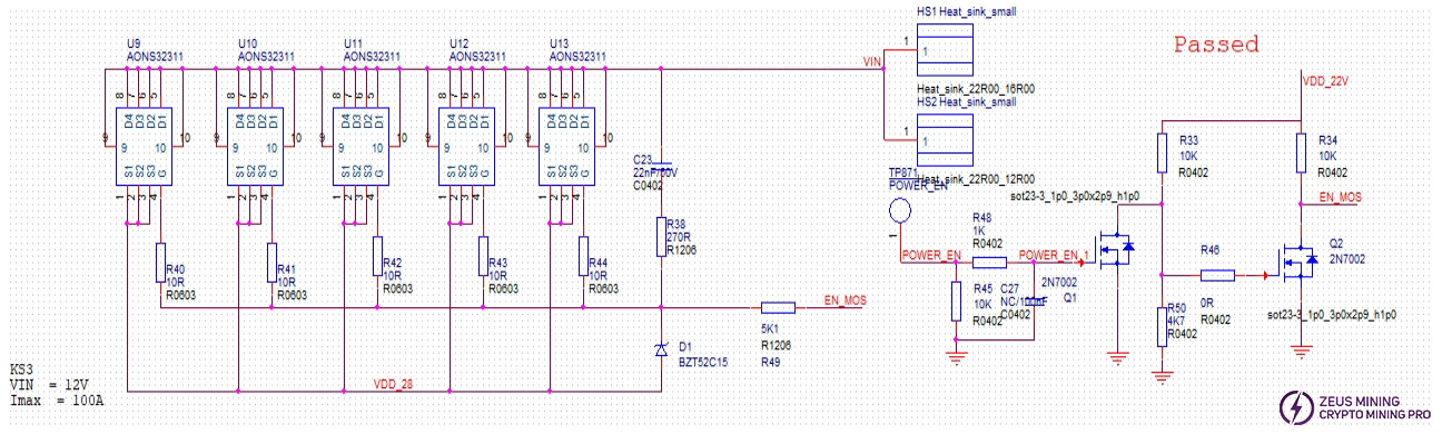 Diagrama del circuito MOS