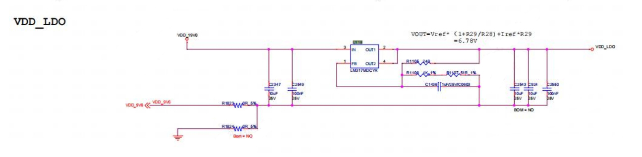 Circuito LDO de minero T21