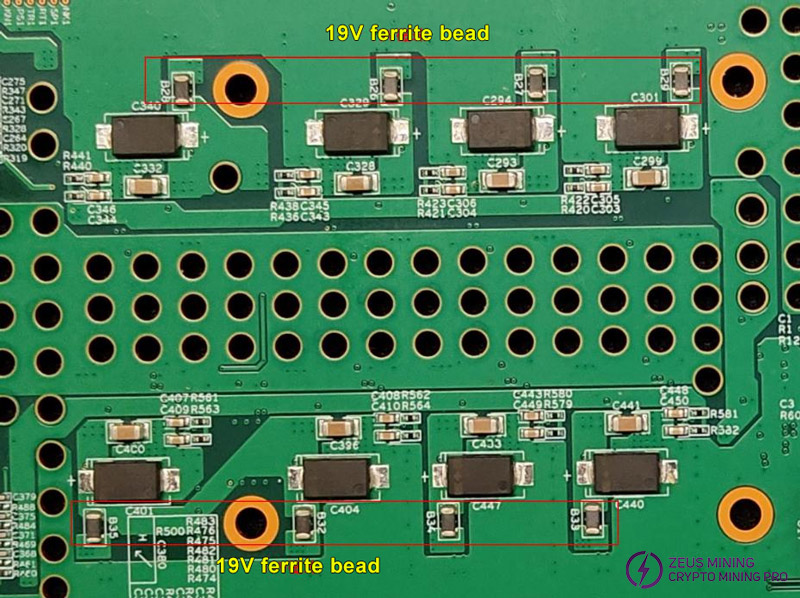 Tablero hash KS0 cuenta de ferrita de 19V