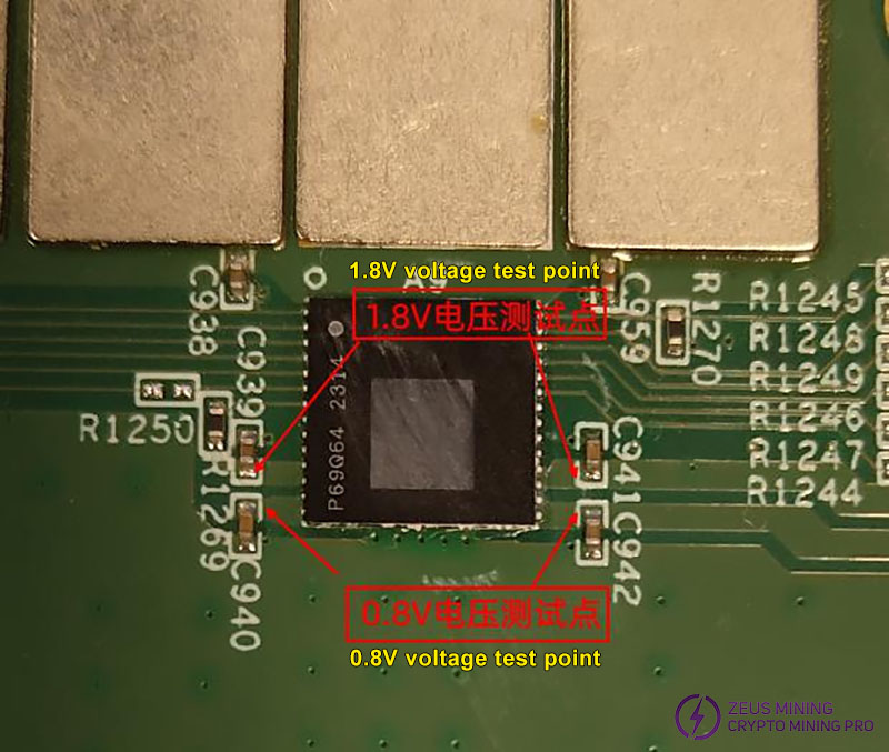 Punto de prueba de voltaje del chip LDO