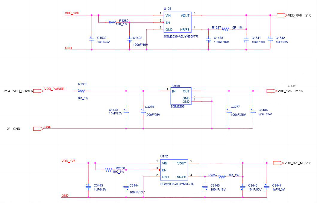 Diagrama de circuito LDO de placa hash BHB28501