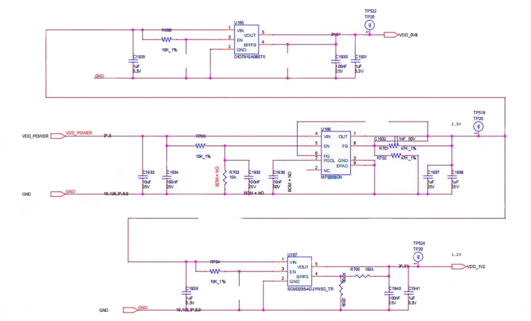 Circuito IC MP2019 de Antminer S19KPRO