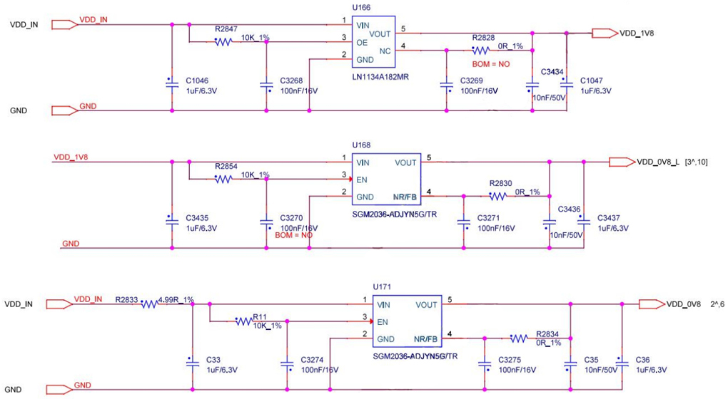 Diagrama de circuito LDO de placa hash S19a