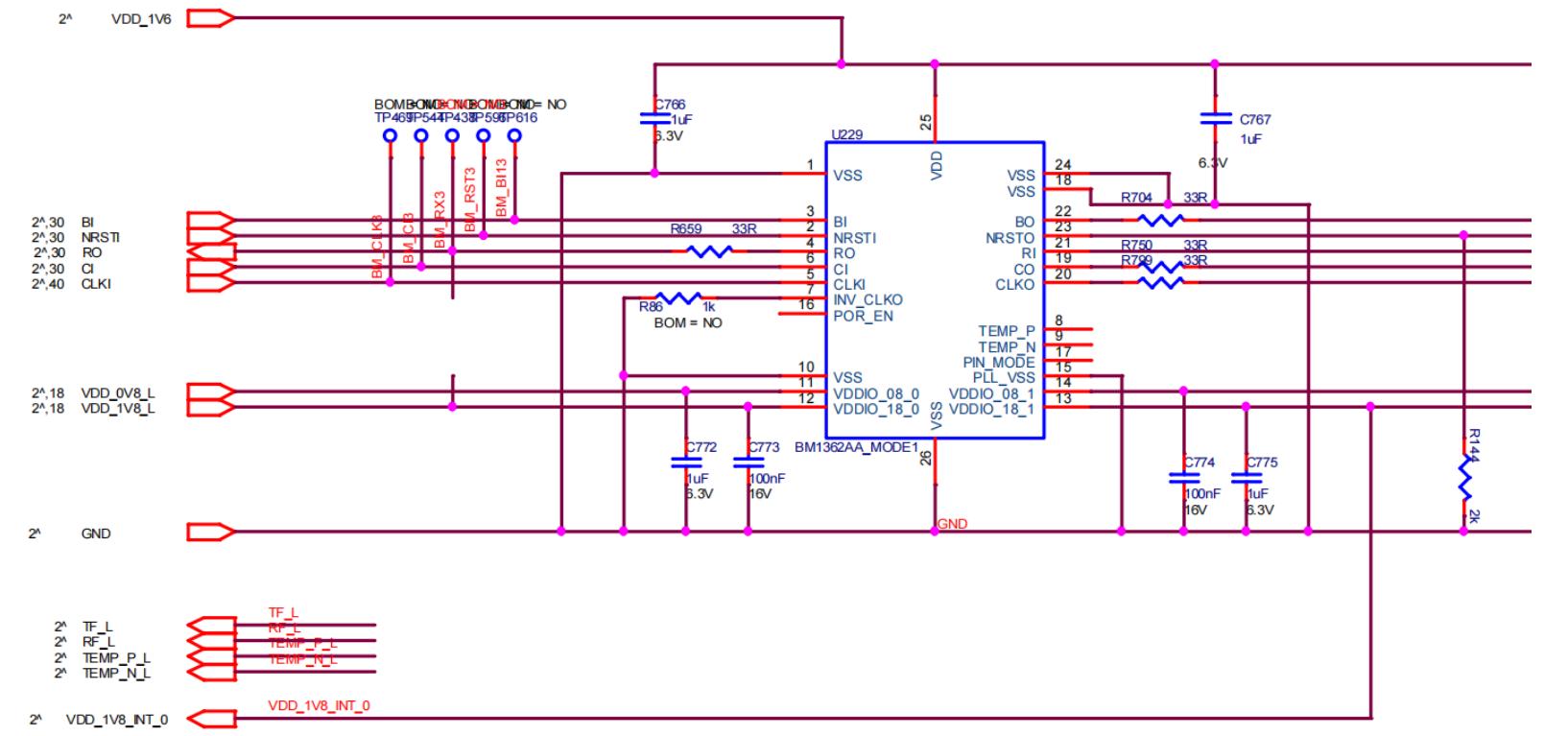 Diagrama de circuito de señal de placa hash S19j pro+