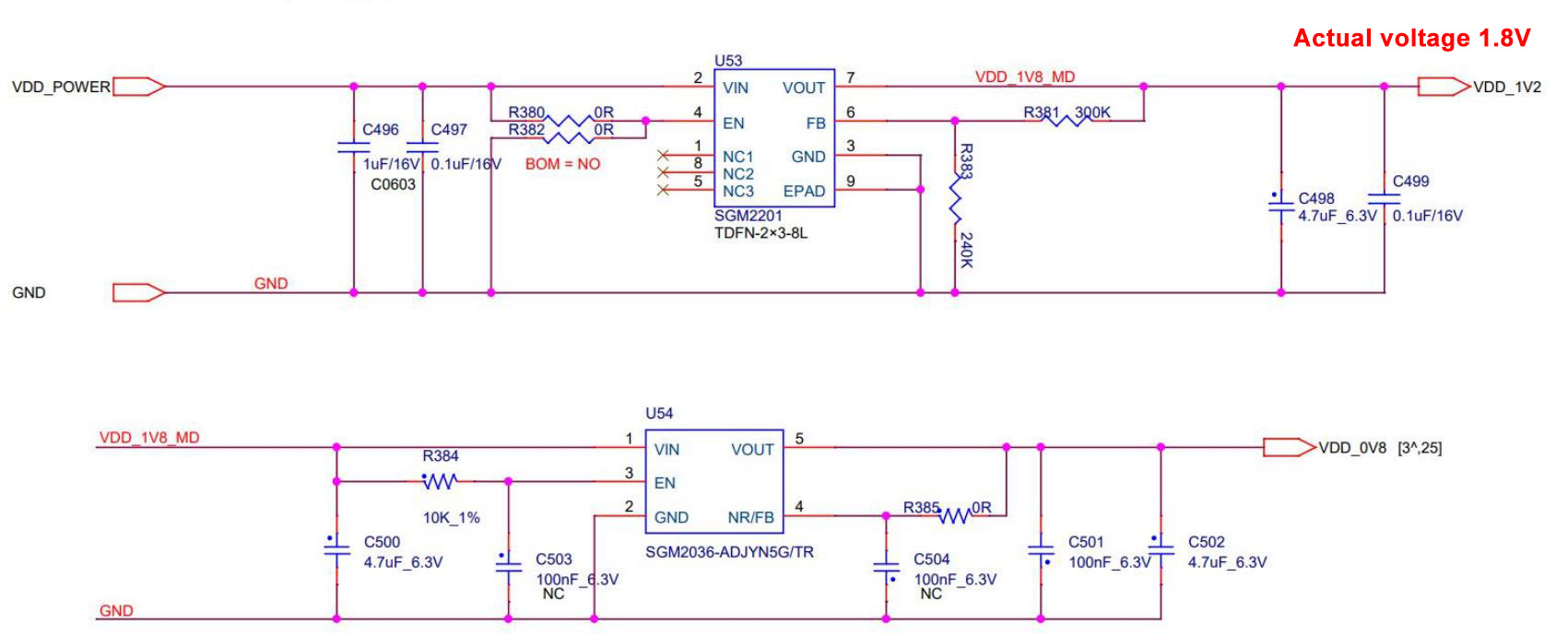 Diagrama de circuito S19 Hydro LDO 0V8