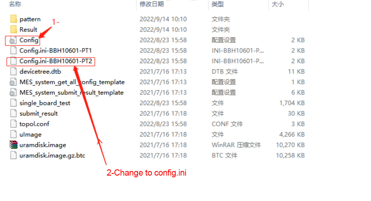 Configuración de archivo de prueba de Antminer HS3