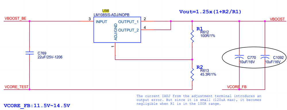 Esquema del LDO de Avalonminer U98