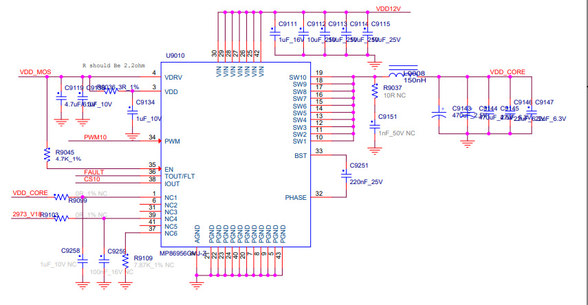 Esquema del chip E9 U9010