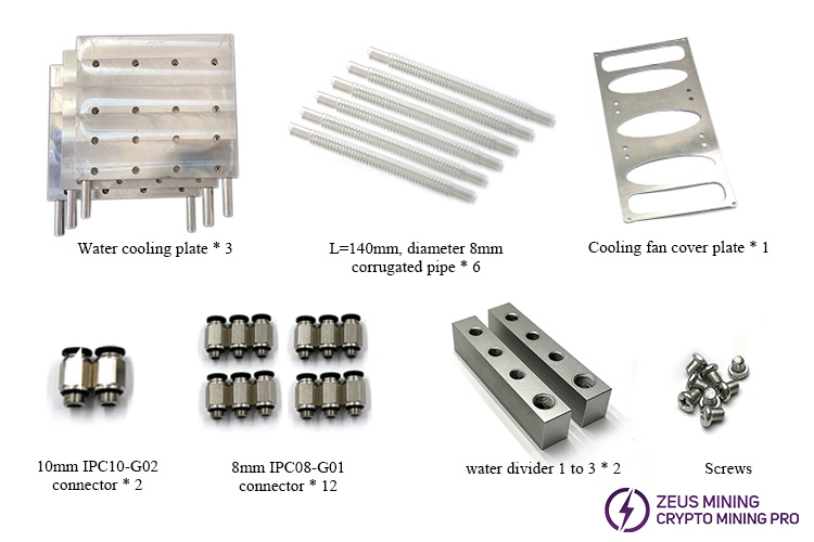 Kit de placa de refrigeración por agua con disipador de calor D7