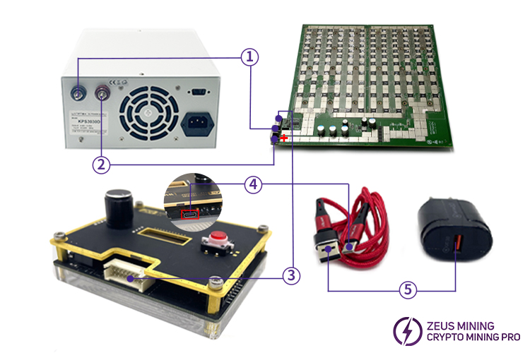 Probador de diagnóstico de reparación Antminer ASIC para reparación de placa hash