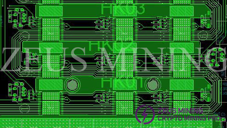 Diagrama de chip en placa PCB