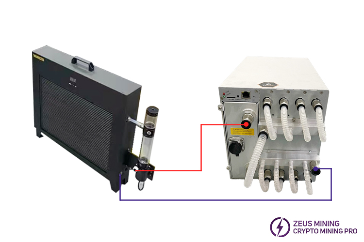 Radiador de refrigeración por agua de 12,8 kW para 1 mineros