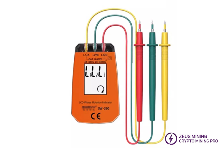 SW-360 medidor de rotación trifásico