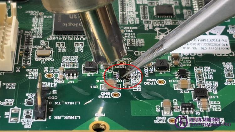 Reparación de chips de la placa de control sin almohadilla térmica