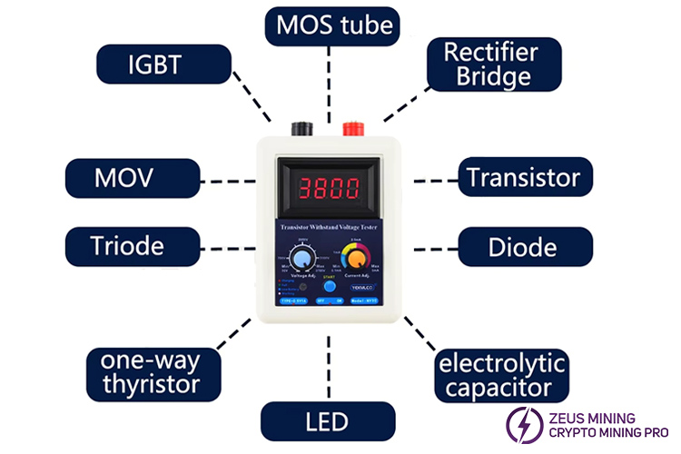 comprobador de capacidad de tensión IGBT de 0V-3800V para transistores