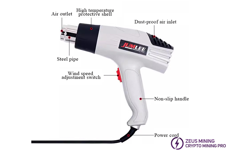 Pistola de aire caliente de 2000W