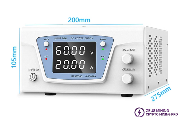 Fuente de alimentación KPS6020D para reparación de placa hash