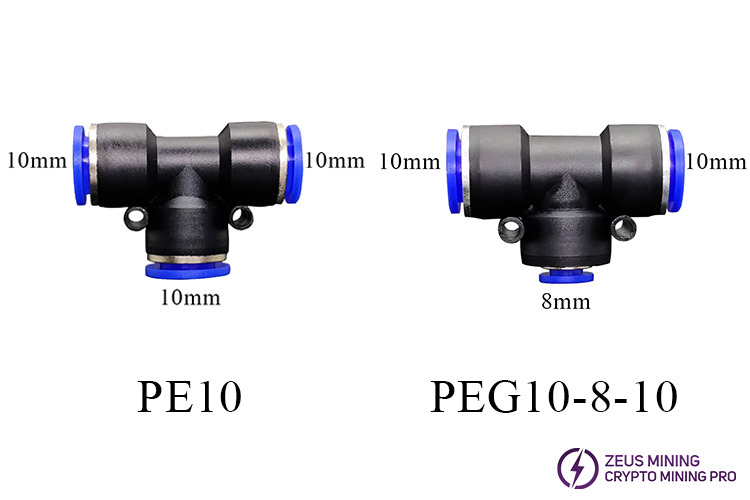 Conector de conexión de refrigeración por agua PE10