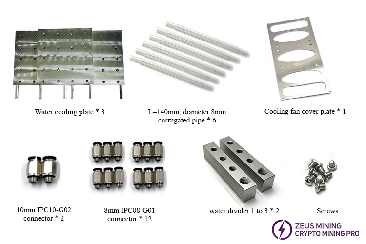 Kit de placa de refrigeración por agua para actualizar Antminer KS5 KS5pro