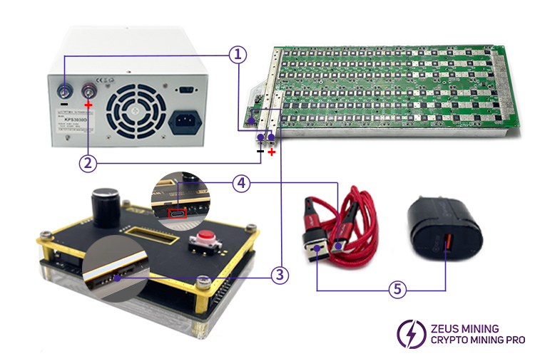 Probador de diagnóstico de reparación de ASIC de Whatsminer para reparación de placa hash