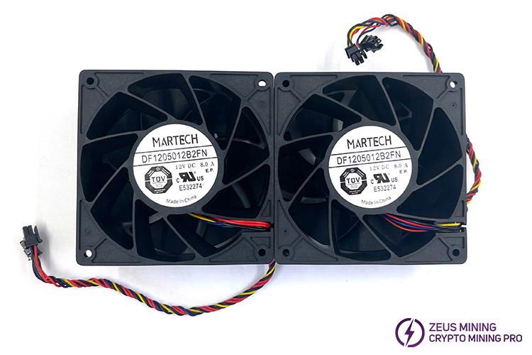 Ventilador modelo Martech DF1205012B2FN de 12 V y 8 A