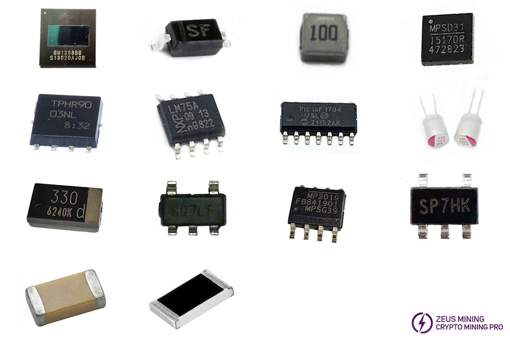 Lista de materiales de la placa hash Antminer S19