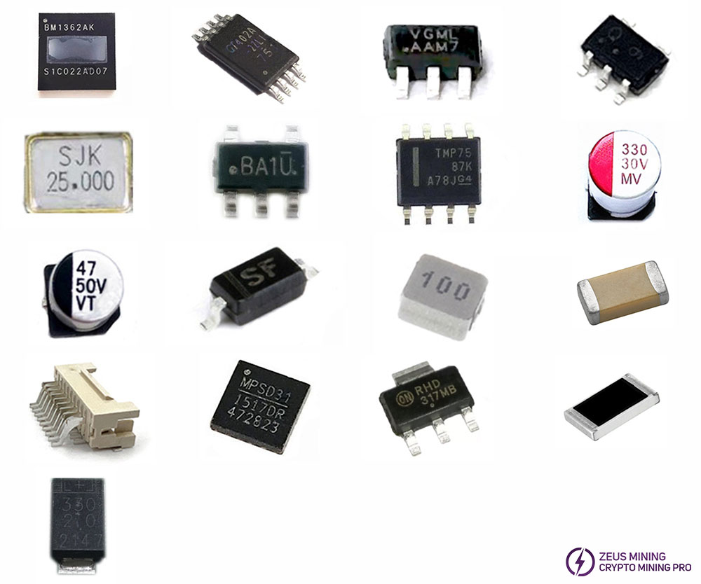 Lista de piezas de reparación de la placa hash S19 BHB42831
