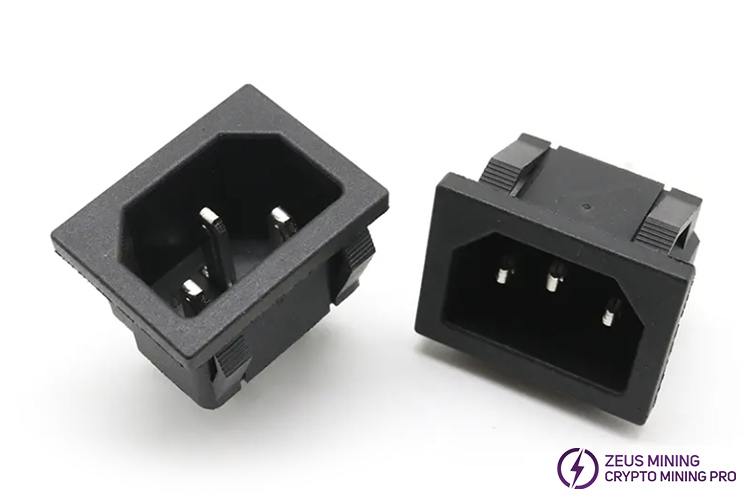 Conector macho de 3 pines para toma de corriente de 10 A y 250 V AC