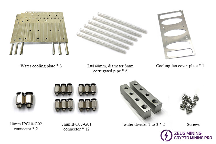 Piezas de la placa de refrigeración por agua para minero S19kpro