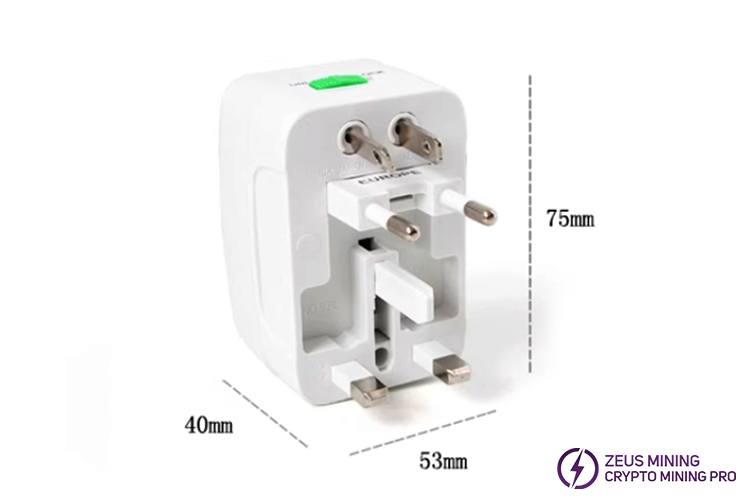 Adaptador de viaje con enchufe AU US UK EU