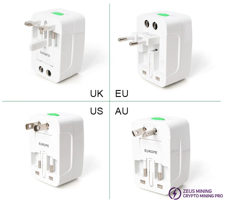 Adaptador de viaje universal todo en uno para todo el mundo