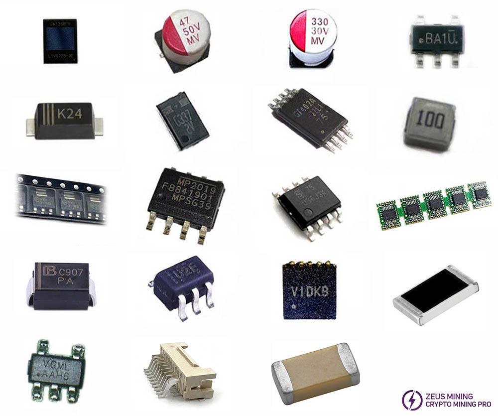 Lista de materiales tablero de hash Antminer T21 con chip ASIC BM1368PB