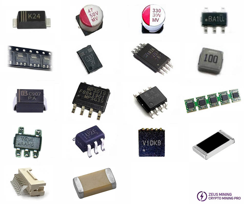 Lista de materiales del tablero hash Antminner con minero S21 T21