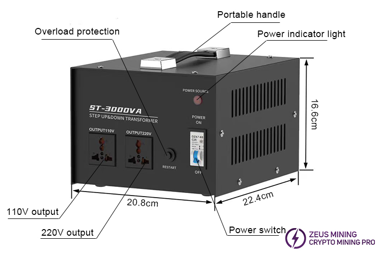 Transformador de potencia ST-3000VA
