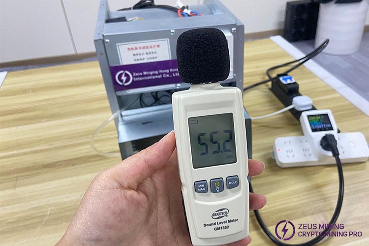 Prueba de ruido del silenciador Avalon 1246 para minero