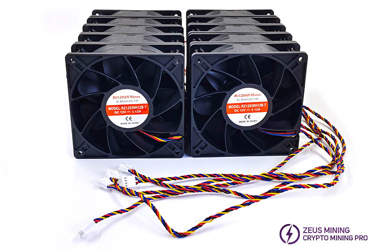 RZ12038H12B-7 12V 3.12A ventilador de refrigeración por aire