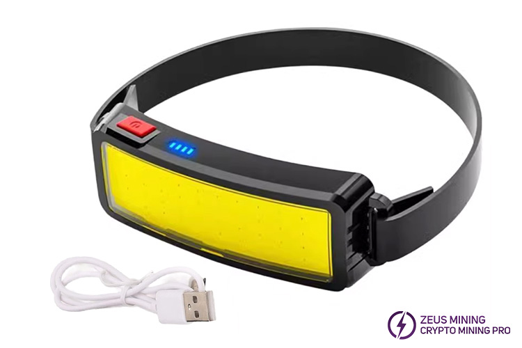 Linterna frontal COB USB recargable