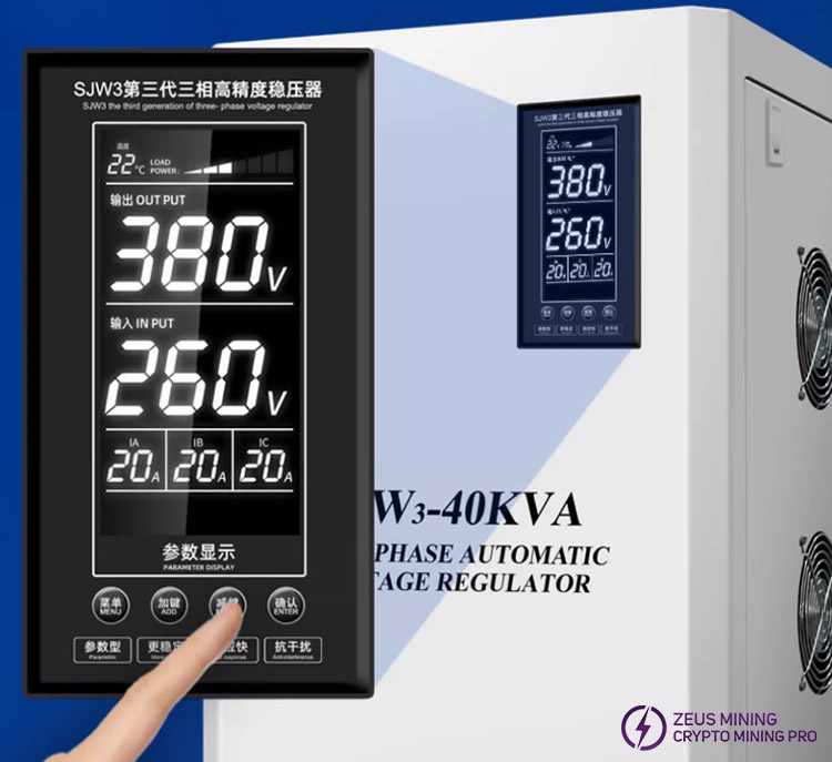 Estabilizador de voltaje inteligente de alta potencia SJW3-30 kVA
