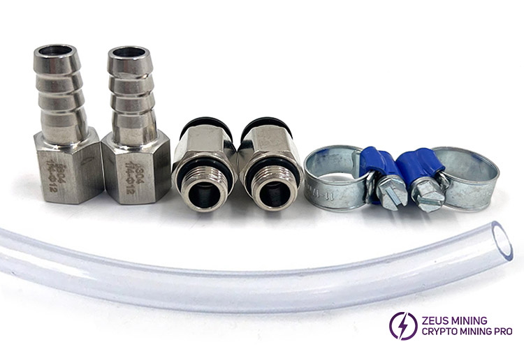 Conector rápido de 10 mm para refrigeración por agua para 1 minero