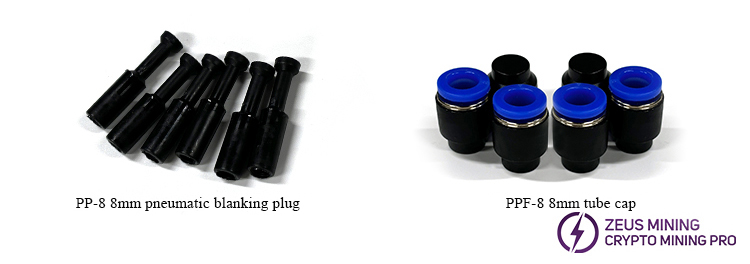 Kit de tapa de tubo conector PP8 PPF8 de 8 mm para refrigeración por agua del Antminer S21+