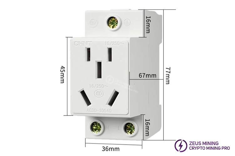 Enchufe modular 16 A 250 V