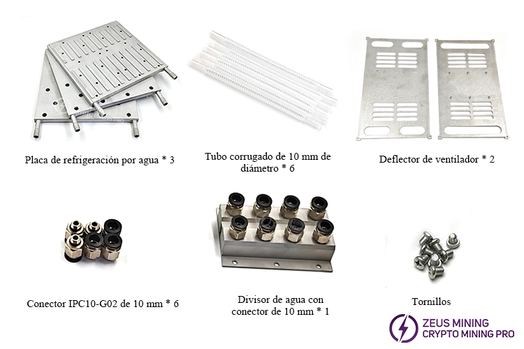 Disipador de calor de aluminio con placa de refrigeración líquida mejorada para Antminer S21+